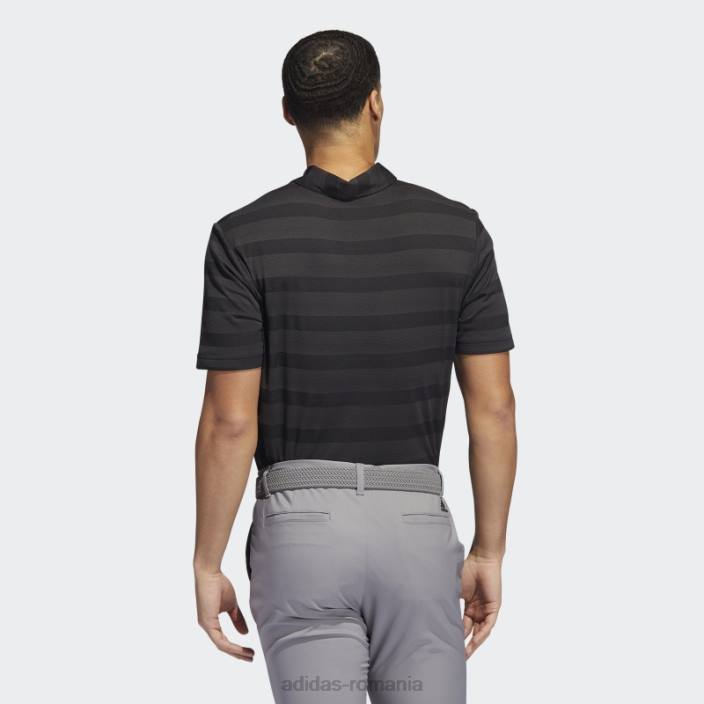Adidas tricou polo negru în dungi bicolore adidas bărbați gri inchis 2JBN14691