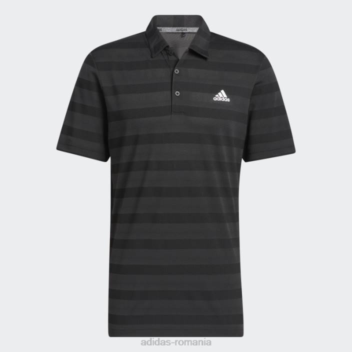 Adidas tricou polo negru în dungi bicolore adidas bărbați gri inchis 2JBN14691