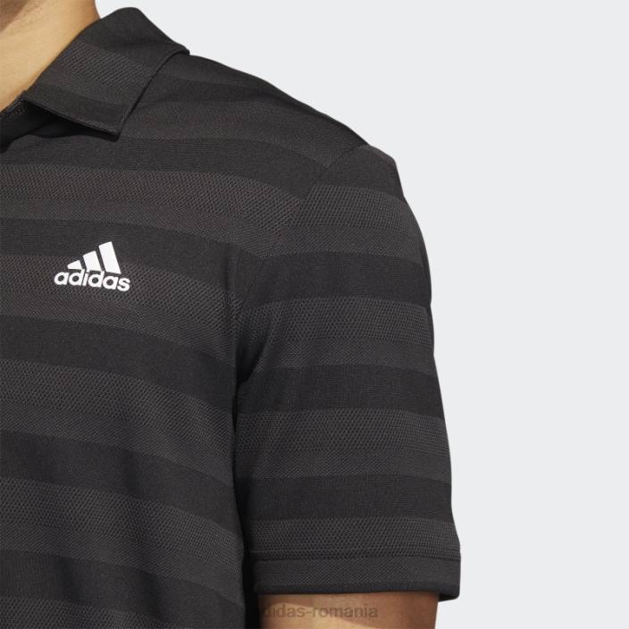 Adidas tricou polo negru în dungi bicolore adidas bărbați gri inchis 2JBN14691