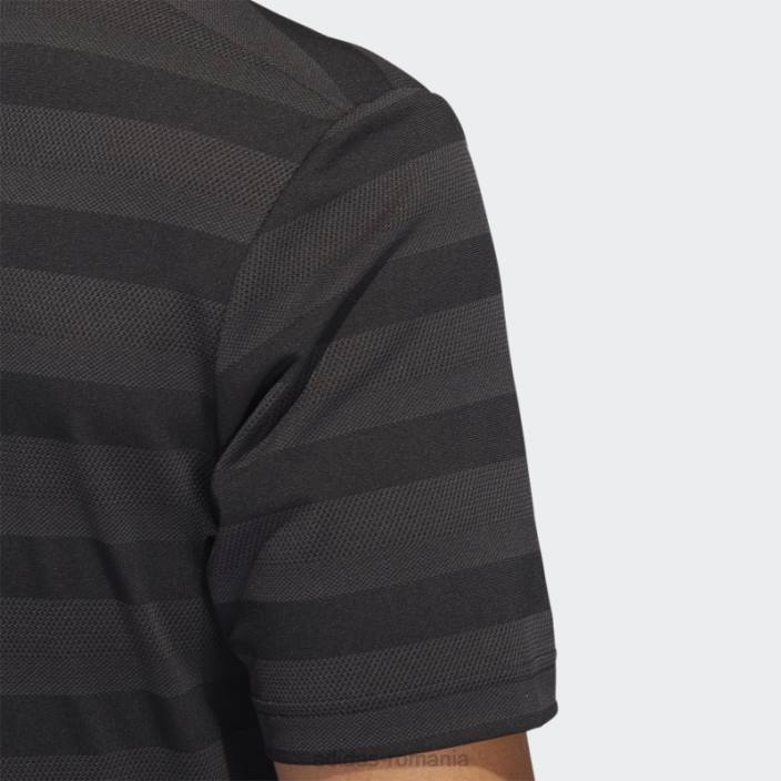 Adidas tricou polo negru în dungi bicolore adidas bărbați gri inchis 2JBN14691