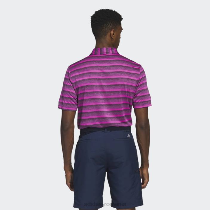 Adidas tricou polo negru în dungi în două culori adidas bărbați negru/fucsia 2JBN13899