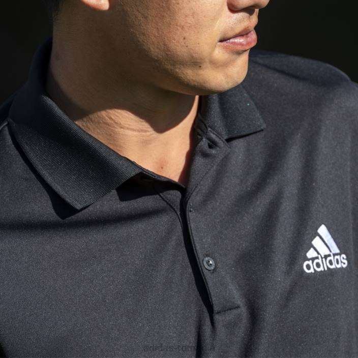 Adidas tricou polo negru performant primegreen fierbinte bărbați negru 2JBN4858
