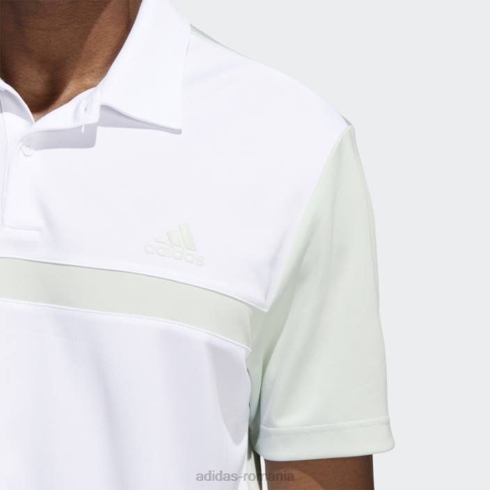Adidas tricou polo verde colorblock bărbați verde/alb 2JBN14578