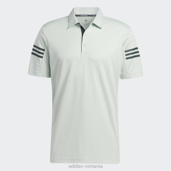 Adidas tricou polo verde cu 3 dungi bărbați verde 2JBN1181