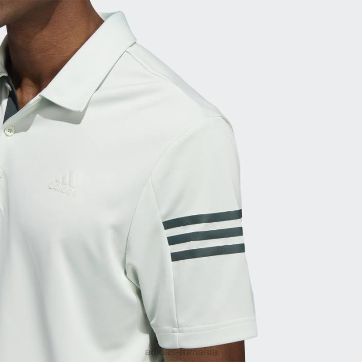 Adidas tricou polo verde cu 3 dungi bărbați verde 2JBN1181