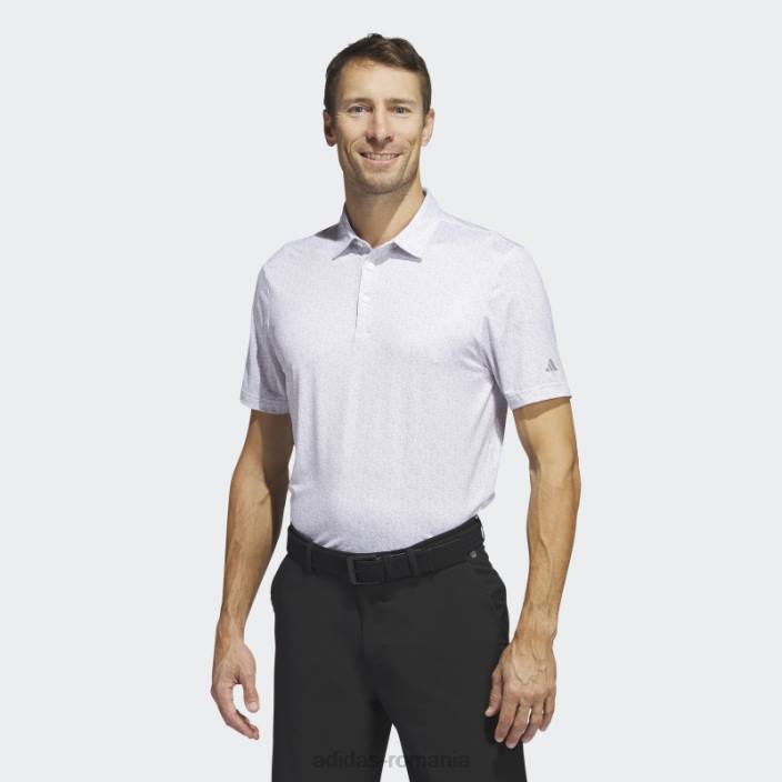 Adidas ultimate365 tricou polo de golf cu imprimeu integral alb bărbați alb 2JBN5906
