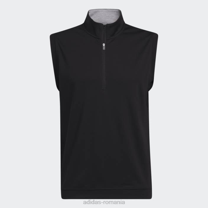 Adidas vestă neagră cu fermoar 1/4 ridicat bărbați negru 2JBN6517