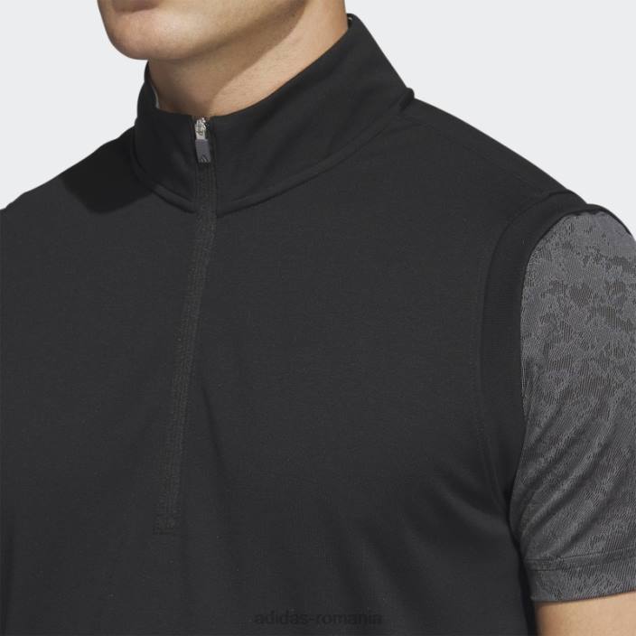 Adidas vestă neagră cu fermoar 1/4 ridicat bărbați negru 2JBN6517