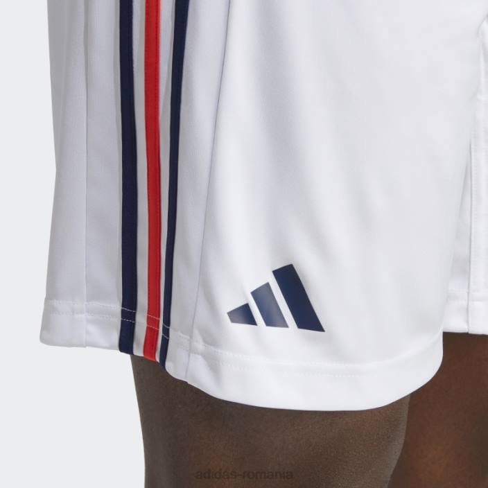 Adidas pantaloni scurți de handbal franța alb adidas bărbați alb/bleumarin/rosu 2JBN14328