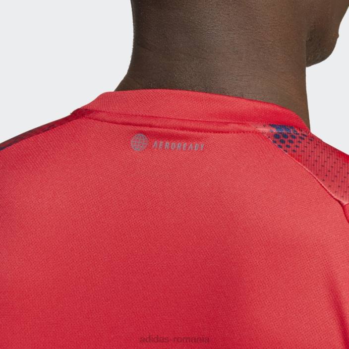 Adidas tricou roșu de handbal Franța bărbați rosu alb 2JBN14104