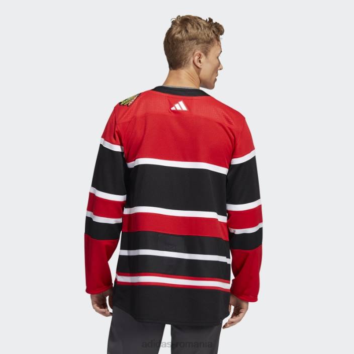 Adidas Blackhawks tricou cu semn de cuvânt retro revers autentic roșu bărbați roșu 2JBN6655