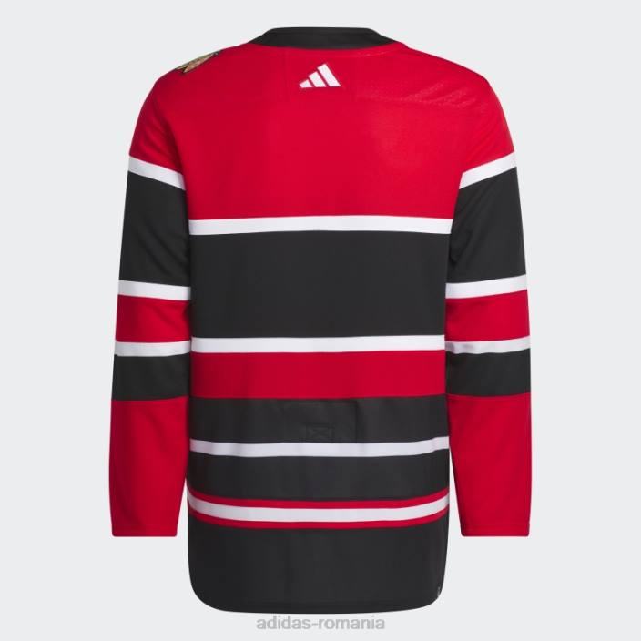 Adidas Blackhawks tricou cu semn de cuvânt retro revers autentic roșu bărbați roșu 2JBN6655