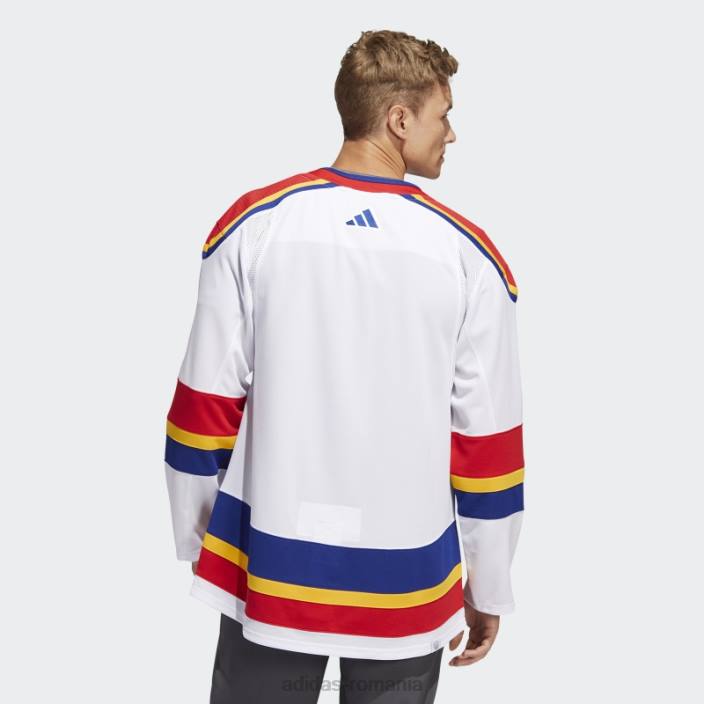Adidas White Devils tricou autentic reversat cu semnătură retro bărbați alb 2JBN6797