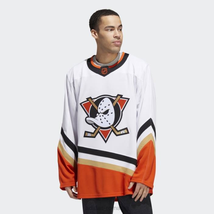 Adidas White Ducks tricou cu semn de cuvânt retro revers autentic bărbați alb 2JBN6820