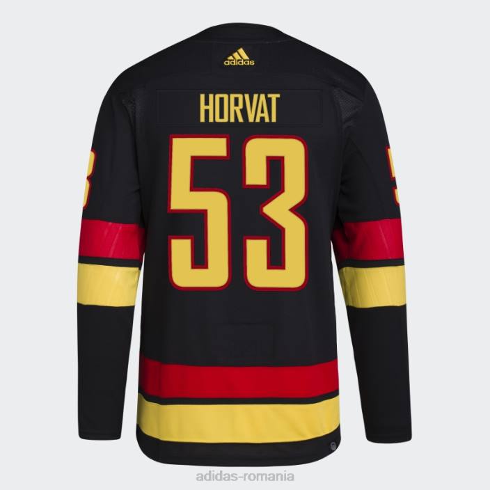 Adidas canucks horvat treilea tricou autentic negru bărbați negru/nhl-vca-51k-2 2JBN6206