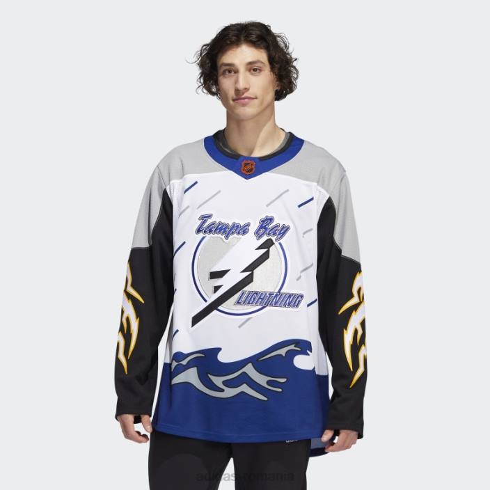 Adidas fulger alb tricou revers autentic cu semnătură retro bărbați alb 2JBN6664