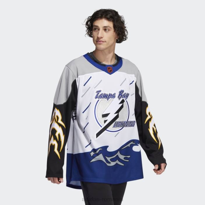Adidas fulger alb tricou revers autentic cu semnătură retro bărbați alb 2JBN6664