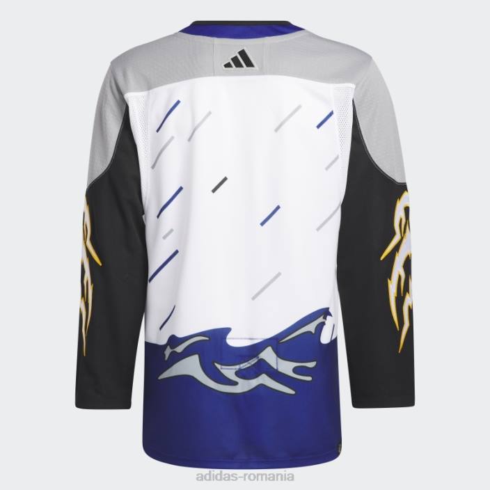 Adidas fulger alb tricou revers autentic cu semnătură retro bărbați alb 2JBN6664