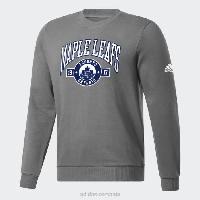 Adidas hanorac gri maple leafs fleece crew bărbați gri/alb/nhl-tml-522 2JBN5705