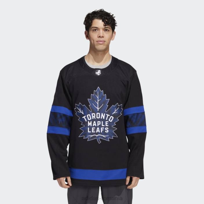 Adidas negru autentic reversibil Toronto Maple Leafs x Drew House tricou alternativ fierbinte bărbați negru 2JBN6823