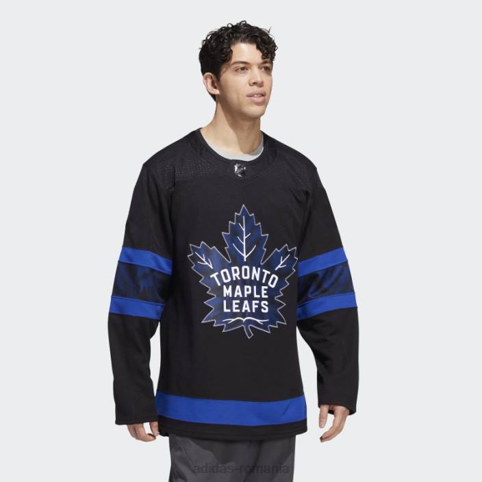 Adidas negru autentic reversibil Toronto Maple Leafs x Drew House tricou alternativ fierbinte bărbați negru 2JBN6823