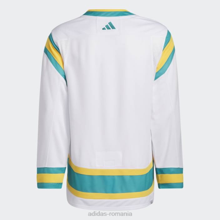 Adidas rechini albi tricou autentic revers cu semnificație retro bărbați alb 2JBN6593