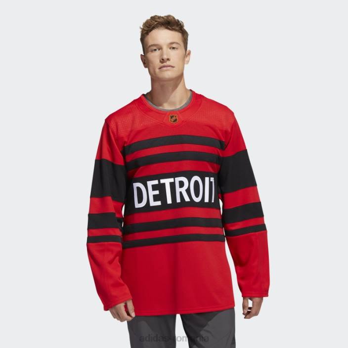 Adidas roșu, roșu, aripi roșii, tricou cu semn de cuvânt retro revers autentic bărbați roșu 2JBN6617