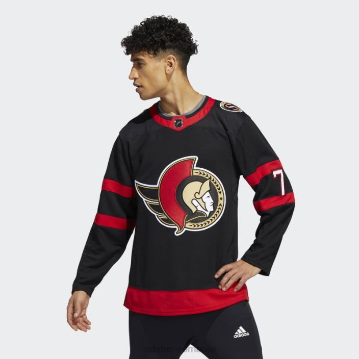 Adidas senatori negri brady tkachuk acasă tricou autentic adidas bărbați negru 2JBN6087