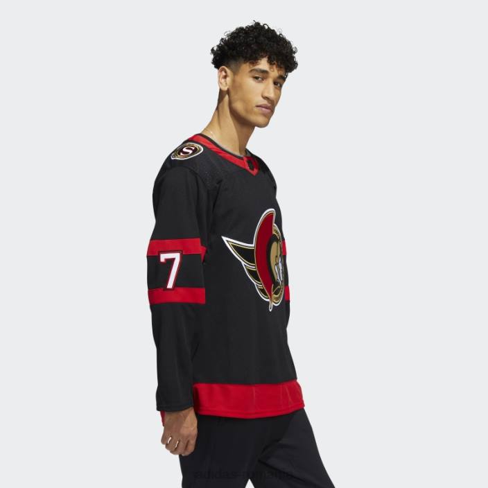 Adidas senatori negri brady tkachuk acasă tricou autentic adidas bărbați negru 2JBN6087