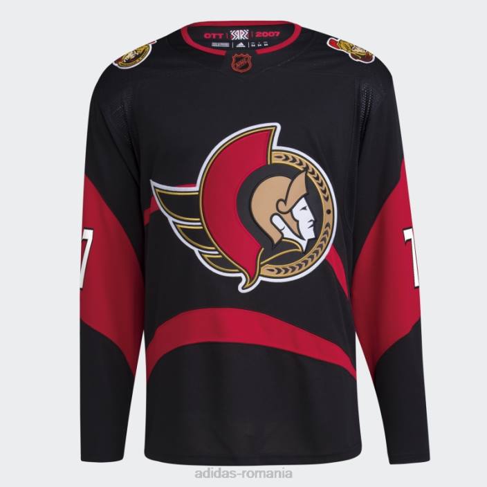 Adidas senators tkachuk tricou autentic revers retro cu semnătură neagră bărbați negru 2JBN6332