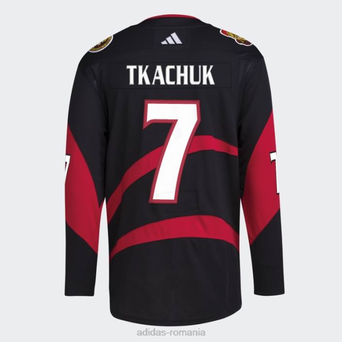 Adidas senators tkachuk tricou autentic revers retro cu semnătură neagră bărbați negru 2JBN6332