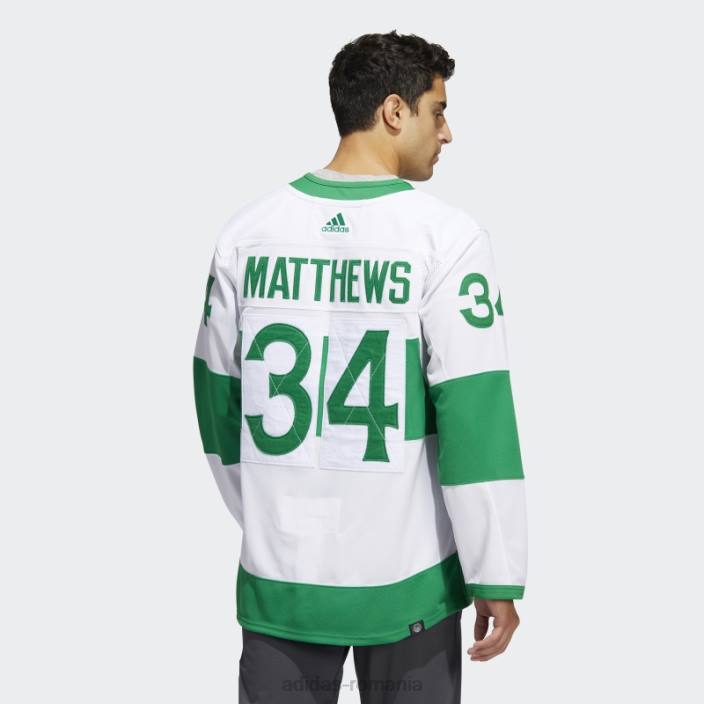 Adidas tricou alb auston matthews toronto st pats adidas bărbați alb/nhl-tml-5m4/kelly green 2JBN5559