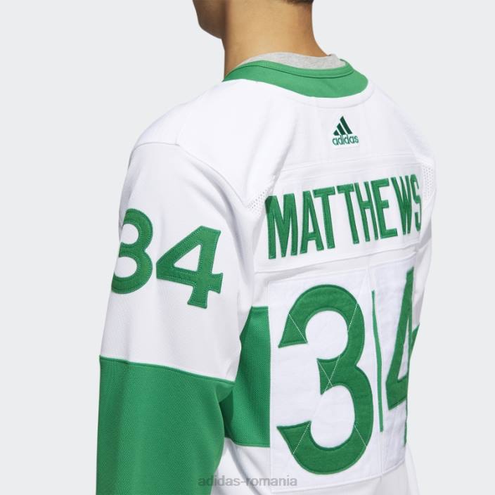 Adidas tricou alb auston matthews toronto st pats adidas bărbați alb/nhl-tml-5m4/kelly green 2JBN5559