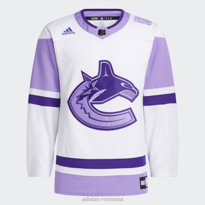 Adidas tricou de hochei alb canucks luptă împotriva cancerului bărbați alb 2JBN6659