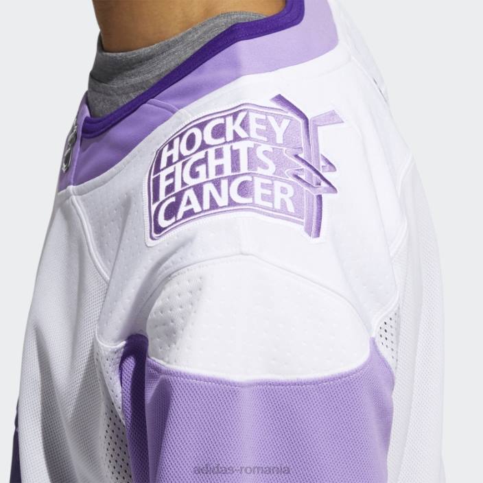 Adidas tricou de hochei alb canucks luptă împotriva cancerului bărbați alb 2JBN6659