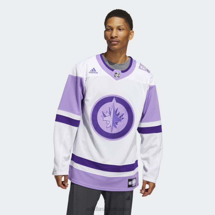 Adidas tricou de hochei cu jet alb luptă împotriva cancerului bărbați alb 2JBN6563
