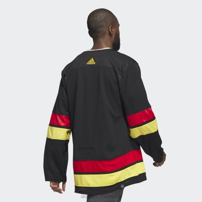 Adidas tricou negru canucks al treilea autentic adidas bărbați negru 2JBN6117