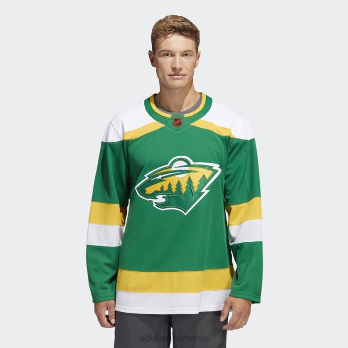 Adidas verde mediu sălbatic autentic revers retro logomark tricou adidas bărbați verde mediu 2JBN6753
