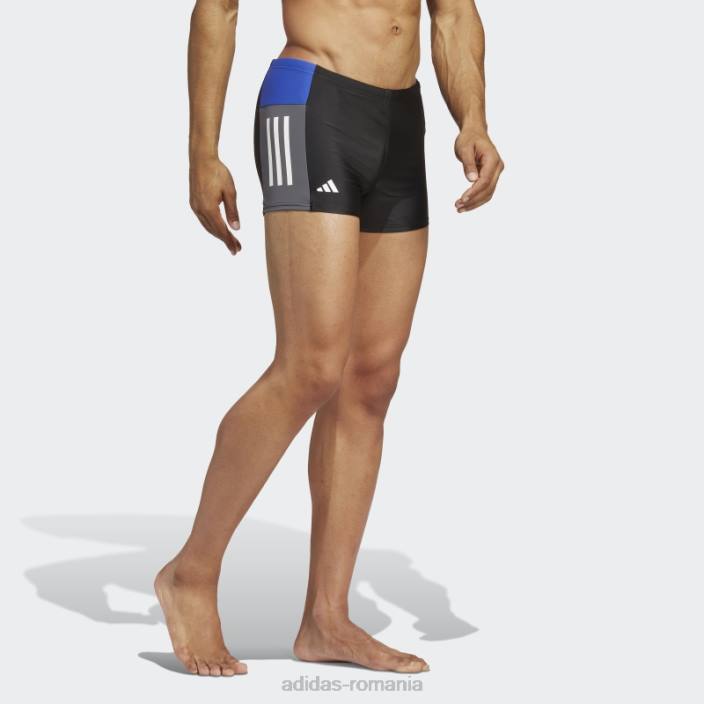 Adidas boxeri de înot colorblock cu 3 dungi negru adidas bărbați negru/albastru/gri/alb 2JBN13386