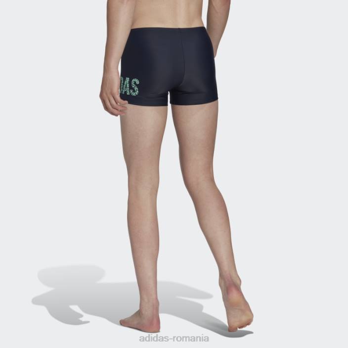Adidas boxeri de înot cu text cu cerneală bărbați cerneală/mentă 2JBN14332