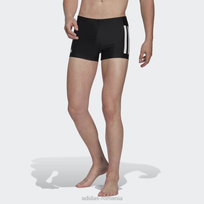 Adidas boxeri de înot negri îndrăzneți cu 3 dungi bărbați alb negru 2JBN13834