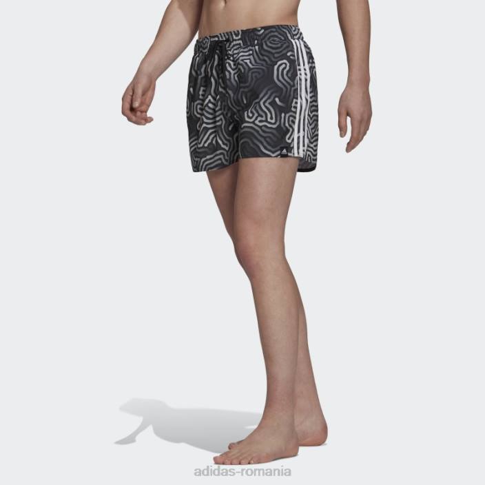 Adidas lungime foarte scurtă color labirint clx pantaloni scurți de baie negru adidas bărbați gri inchis 2JBN5610
