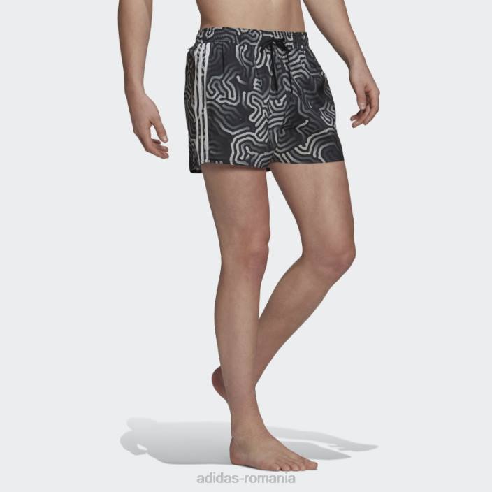 Adidas lungime foarte scurtă color labirint clx pantaloni scurți de baie negru adidas bărbați gri inchis 2JBN5610