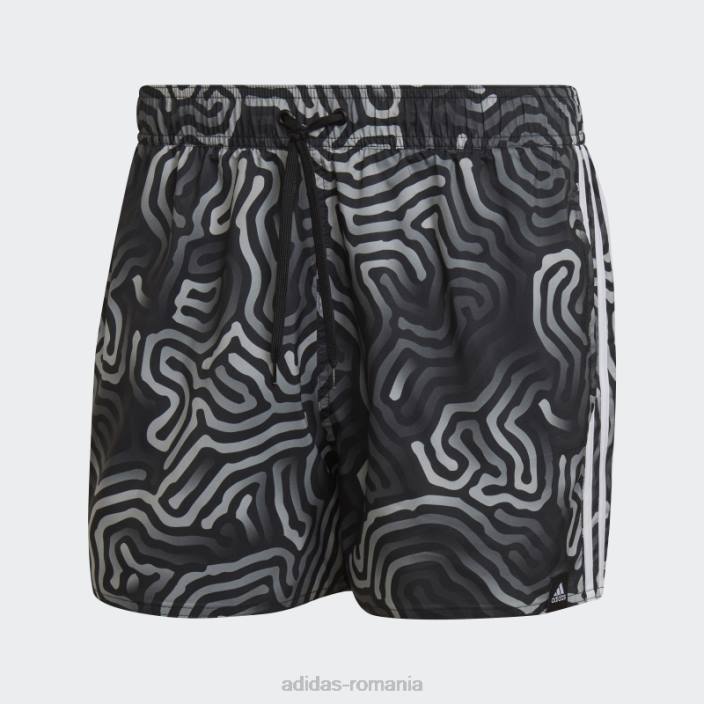 Adidas lungime foarte scurtă color labirint clx pantaloni scurți de baie negru adidas bărbați gri inchis 2JBN5610