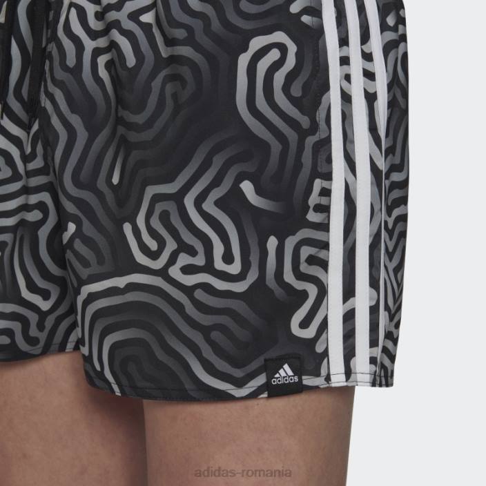 Adidas lungime foarte scurtă color labirint clx pantaloni scurți de baie negru adidas bărbați gri inchis 2JBN5610