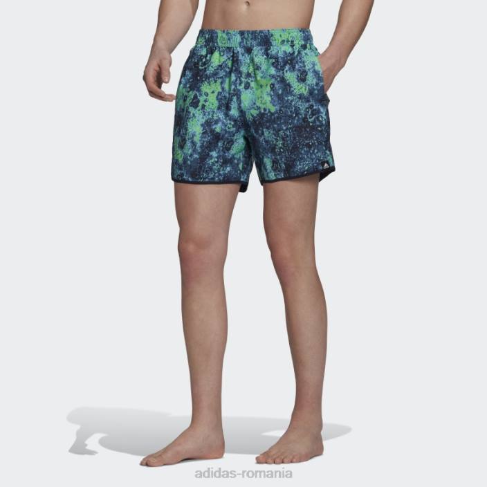 Adidas pantaloni scurți de baie clx reversibile, de lungime scurtă, de sare topită bărbați albastru/cerneală/oțel 2JBN14843