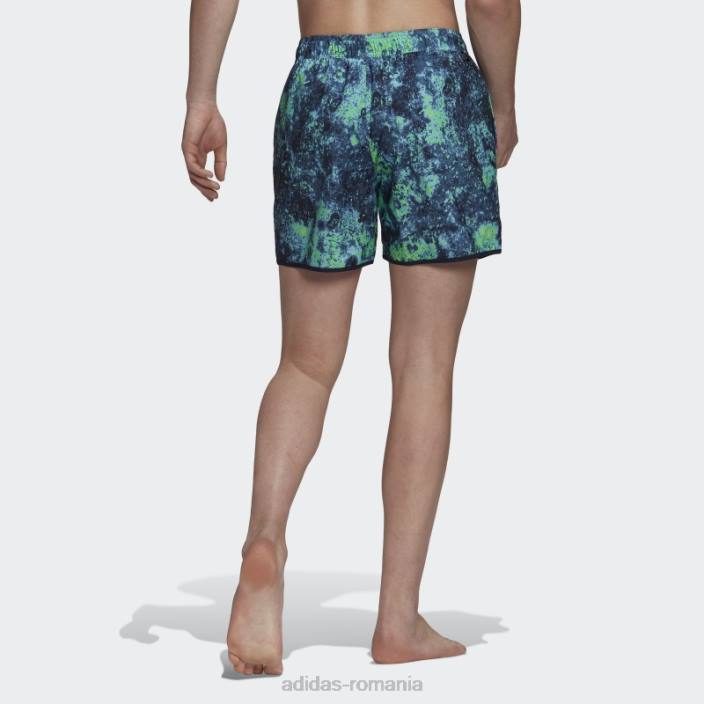 Adidas pantaloni scurți de baie clx reversibile, de lungime scurtă, de sare topită bărbați albastru/cerneală/oțel 2JBN14843