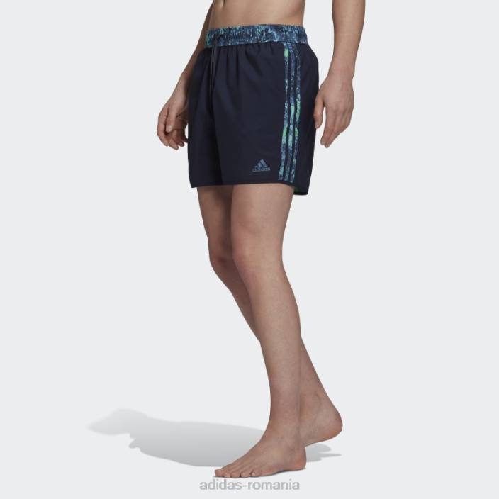 Adidas pantaloni scurți de baie clx reversibile, de lungime scurtă, de sare topită bărbați albastru/cerneală/oțel 2JBN14843