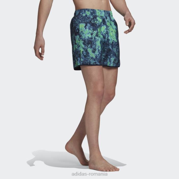 Adidas pantaloni scurți de baie clx reversibile, de lungime scurtă, de sare topită bărbați albastru/cerneală/oțel 2JBN14843