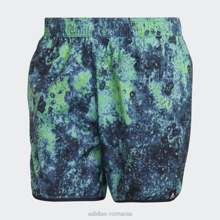 Adidas pantaloni scurți de baie clx reversibile, de lungime scurtă, de sare topită bărbați albastru/cerneală/oțel 2JBN14843